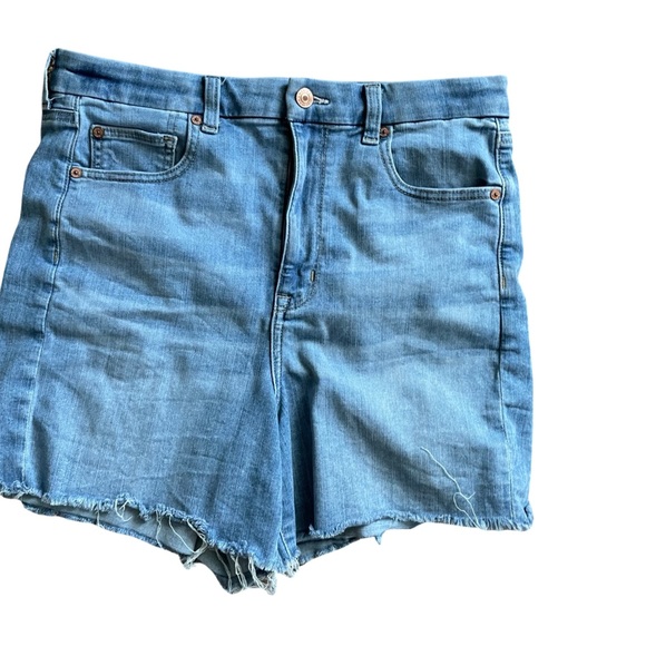 American Eagle Outfitters Pants - American Eagle Next Level Stretch, ULTRA HIGH RISE Raw Hem denim shorts (5")
